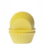 Cupcake Cups HoM MINI Geel 35x23mm. 60st., Verzenden, Nieuw