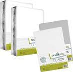 Textielpakket Frans bed - 2 moltons en 2 hoeslakens - rechts, Huis en Inrichting, Eenpersoons, Verzenden, Nieuw, Wit