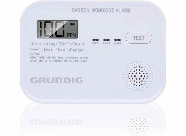 Grundig CO Melder - Koolmonoxidemelder - 10 Jaar Batterij, Doe-het-zelf en Verbouw, Alarmsystemen, Nieuw, Verzenden