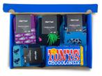 Vrolijke sokken met chocolade - Giftbox - Tropical - Blauw, Verzenden, Nieuw