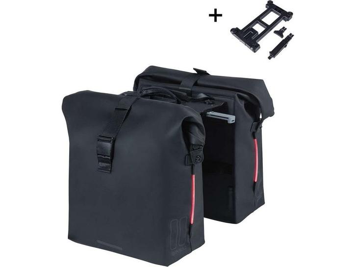 Basil SoHo - dubbele fietstas - 100% waterdicht - MIK -, Fietsen en Brommers, Fietsaccessoires | Fietstassen, Zo goed als nieuw