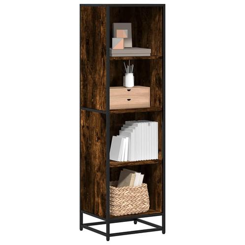 vidaXL Boekenkast 40x35x139 cm bewerkt hout gerookt, Huis en Inrichting, Kasten | Boekenkasten, Nieuw, Overige houtsoorten, Verzenden