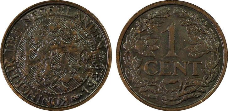 Koningin Wilhelmina 1 cent 1929 MS62 Blackened PCGS, Postzegels en Munten, Munten | Nederland, Losse munt, 1 cent, Koningin Wilhelmina