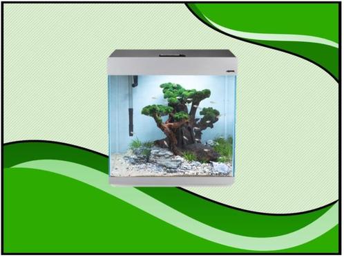 Aquael OptiSet 130 Aquarium Grijs - 60cm, Dieren en Toebehoren, Vissen | Aquaria en Toebehoren, Nieuw, Verzenden