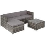 Wicker loungeset Lignano - grijs