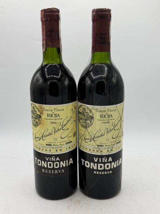 1995 & 1998 R. Lopez de Heredia, Viña Tondonia - Rioja, Verzamelen, Wijnen