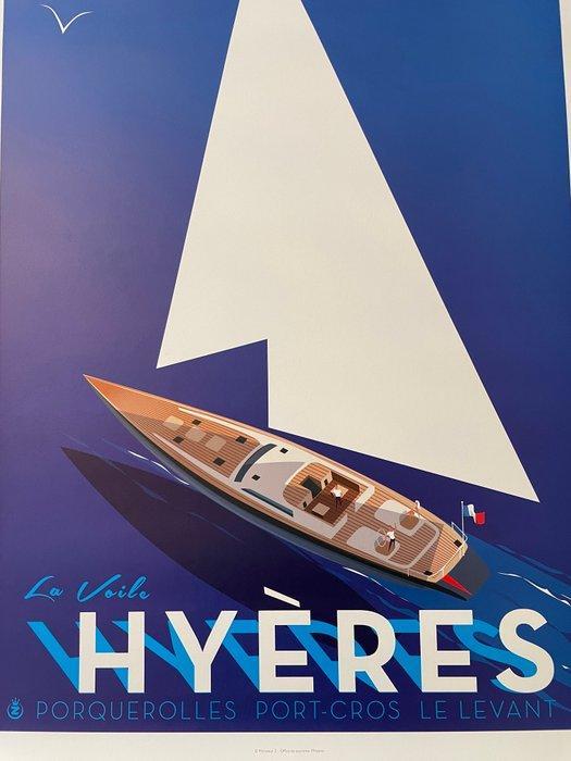 Monsieur Z - Affiche de Tourisme Hyères - Le Voilier, Antiek en Kunst, Kunst | Tekeningen en Foto's