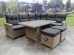 San Marino hoek dining loungeset verstelbaar 5-delig  grijs, Tuin en Terras, Ophalen of Verzenden, Nieuw, Wicker