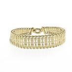 Vintage gouden schakelarmband, Ophalen of Verzenden, Gebruikt, Overige kleuren, Goud