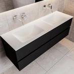 Badkamermeubel Solid Surface BWS Oslo 150x45 cm Mat Zwart, Ophalen of Verzenden, Nieuw, Bad