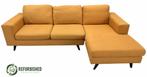 Refurbished 4-zits hoekbank oker geel UMIX 6 mnd garantie!, 250 tot 300 cm, Gebruikt, Hoekbank, 150 cm of meer