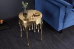 Extravagante bijzettafel LIQUID LINE 50cm goud druppelvormig, Ophalen of Verzenden, Nieuw