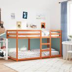 vidaXL Stapelbed massief grenenhout wasbruin 90x200 cm, 90 cm, Eenpersoons, Bruin, Verzenden
