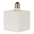 LED lichtbron opaal glas kubus 9x9cm E27 met 3W G9 280lm..., Ophalen of Verzenden, Nieuw