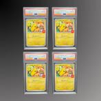 Pokémon - 4 Graded card - Pikachu 020/M-P Promo card,, Hobby en Vrije tijd, Verzamelkaartspellen | Pokémon, Nieuw