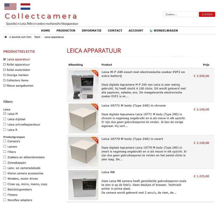 Collectcamera vraagt fotoapparatuur van Leica Rollei enz., Audio, Tv en Foto, Fotografie | Professionele apparatuur, Gebruikt