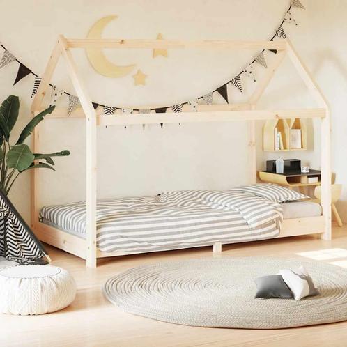 vidaXL Kinderbedframe massief grenenhout 70x140 cm, Kinderen en Baby's, Kinderkamer | Bedden, Nieuw, Verzenden