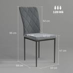TRUUSK Eetkamerstoelen 4-delige Set Keukenstoel Met Rugleuni, Huis en Inrichting, Stoelen, Verzenden, Nieuw