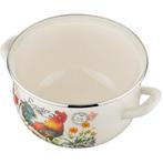 Emalia retro haan rooster geëmailleerde vintage kookpan 18, Ophalen of Verzenden, Nieuw