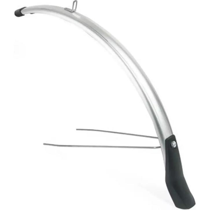 Eurofender Voorspatbord 28 zilver - Inclusief stang en s..., Fietsen en Brommers, Fietsonderdelen, Algemeen, Spatbord, Nieuw, Ophalen of Verzenden