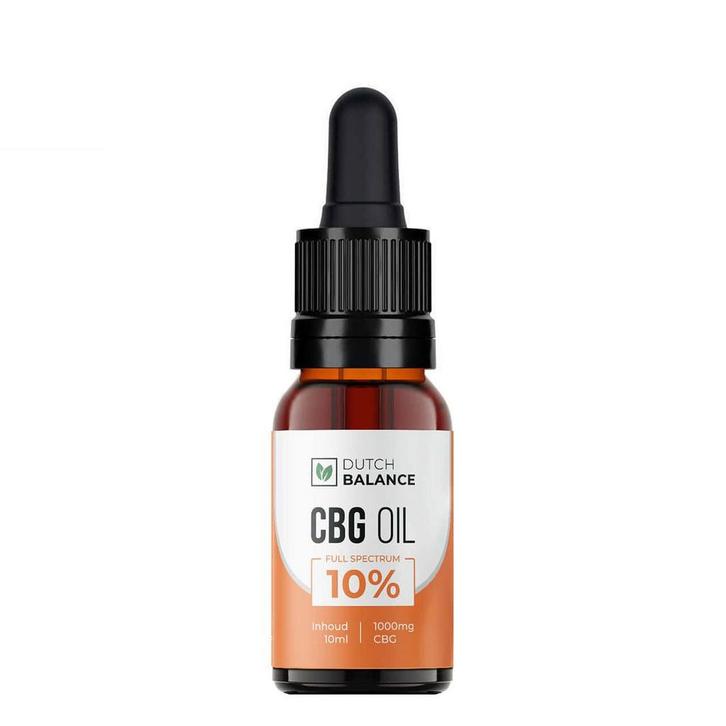 Dutch Balance CBG olie full spectrum 10% 10 ml 1000 mg CBG, Sport en Fitness, Gezondheidsproducten en Wellness, Nieuw, Verzenden