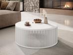 Meubella Salontafel rond wit 75 cm | Modern, 50 tot 100 cm, Verzenden, Nieuw, 50 tot 100 cm