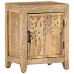 vidaXL Nachtkastje 40x30x50 cm massief mangohout, Minder dan 45 cm, Verzenden, Nieuw, Minder dan 55 cm