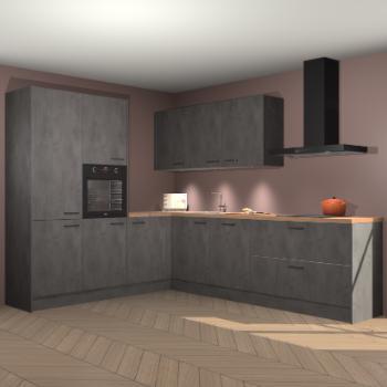 Beton antraciet keuken Parla 90733, Huis en Inrichting, Keuken | Complete keukens, Verzenden