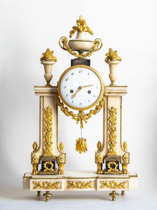 Portico klok Louis XVI - Verguld brons - 1790, Antiek en Kunst, Antiek | Klokken