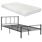 Metalen bedframe Hercules incl. matras zwart 120x200 cm, Huis en Inrichting, Verzenden, Nieuw