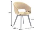 Design stoel NORDIC STAR mosterdgeel structuurstof houten, Huis en Inrichting, Stoelen, Ophalen of Verzenden, Nieuw
