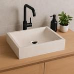 Wasbak | Wastafel | Marmer | 45x30x12 | Natuursteen | Crème, Doe-het-zelf en Verbouw, Sanitair, Verzenden, Nieuw, Steen, Wastafel