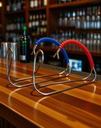 Wijnrek (2) - mid century / Bistrot - Aluminium