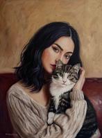 Naghme Hesari - A Girl with Her Cat