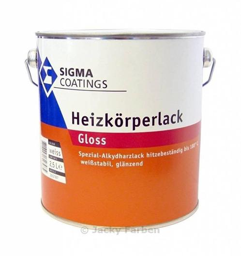 Sigma Radiatorlak Gloss - WIT - Heizkörperlack Gloss - 2..., Doe-het-zelf en Verbouw, Verf, Beits en Lak, Lak, Wit, Nieuw, Minder dan 5 liter