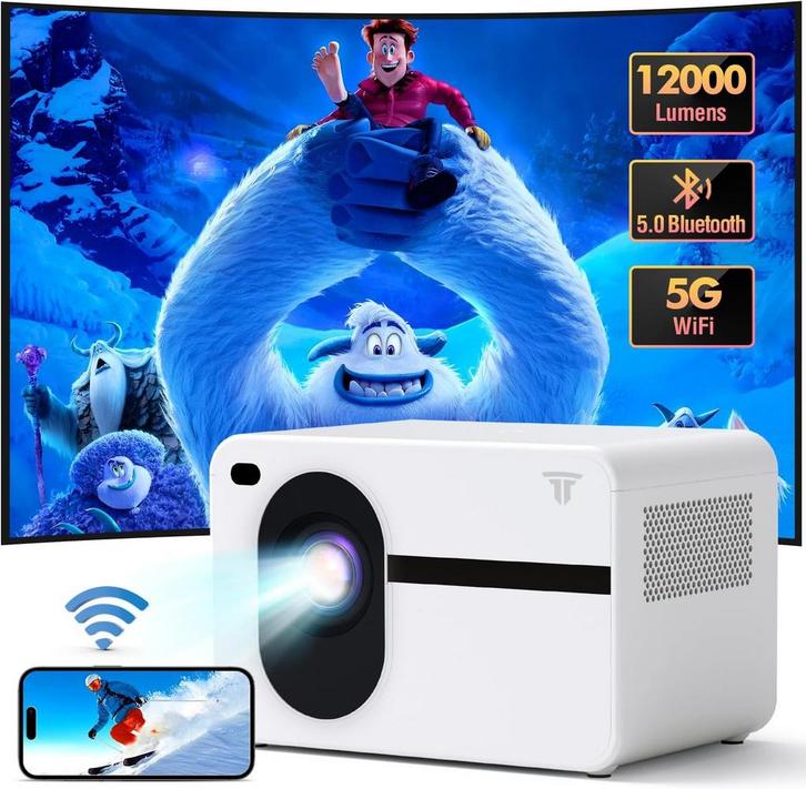 Mini Projector Full HD | Retourdeal 35% Korting, Audio, Tv en Foto, Beamers, Full HD (1080), Nieuw, CRT, Ophalen of Verzenden