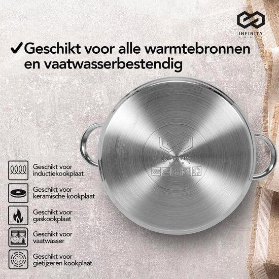 Tweedekans | Infinity Goods Soeppan Stamppot - Glazen Deksel, Diversen, Levensmiddelen, Ophalen of Verzenden