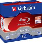 Verbatim BD-RE DL 50 GB 2x Speed In Jewelcase 5 Stuks, Computers en Software, Beschrijfbare discs, Verzenden, Nieuw