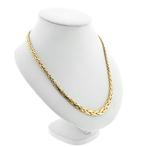 Gouden vossenstaart schakel collier | 42,5 cm (luxe collier), Ophalen of Verzenden, Gebruikt, Overige kleuren, Goud