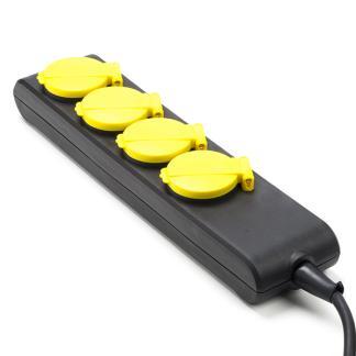 Stekkerdoos 4-voudig | Perel | 1.5 meter (IP44), Doe-het-zelf en Verbouw, Elektra en Kabels, Nieuw, Verzenden