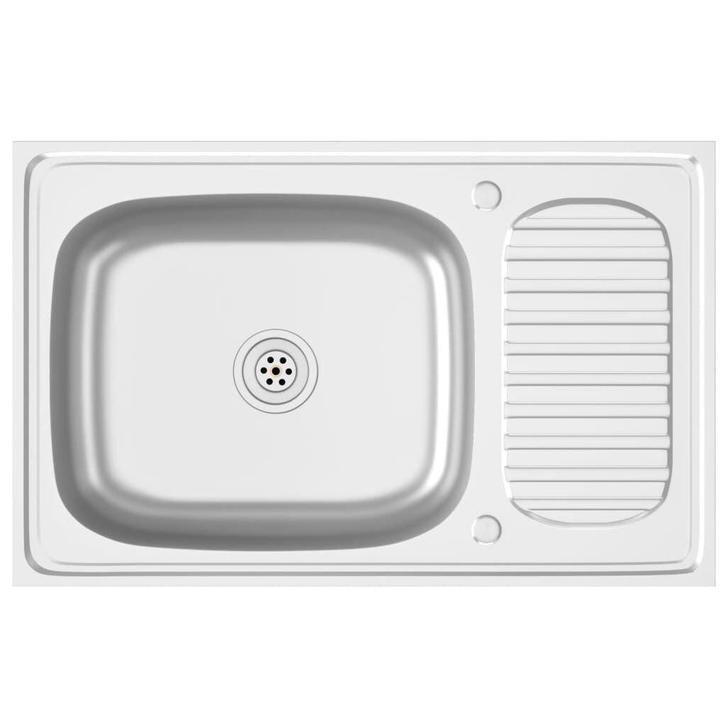 80x50cm RVS Spoelbak | Tweedekansje | Bespaar Nu!, Doe-het-zelf en Verbouw, Sanitair, Nieuw, Rvs, Wastafel, Ophalen of Verzenden