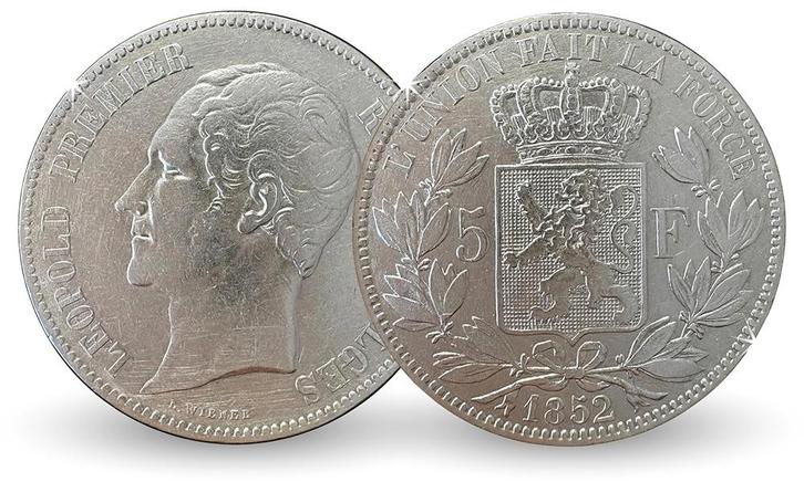 5 Francs 1849-1865 - Koning Leopold I, Postzegels en Munten, Munten en Bankbiljetten | Verzamelingen, Verzenden