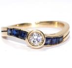 Ring - 18 karaat Geel goud - 0.90ct. tw. Diamant, Sieraden, Tassen en Uiterlijk, Ringen, Nieuw