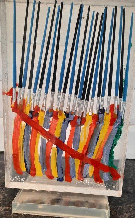José Beltran (1952) - Inclusion de Pinceaux et peinture dans, Antiek en Kunst, Kunst | Schilderijen | Modern