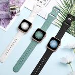 3x Armband geschikt voor Apple Watch – Bloemen Motief -, Verzenden, Nieuw, Zwart