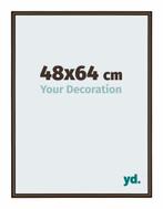 Fotolijst 48x64 cm - Walnoot Structuur - Aluminium - New, Verzenden, Nieuw