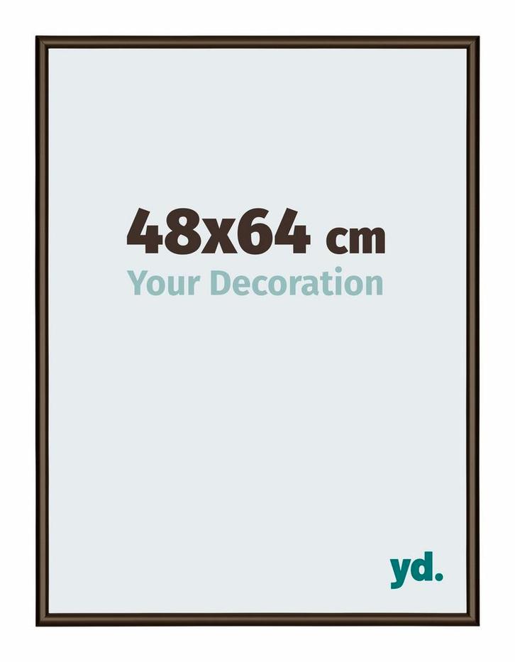 Fotolijst 48x64 cm - Walnoot Structuur - Aluminium - New, Huis en Inrichting, Woonaccessoires | Lijsten, Nieuw, Verzenden