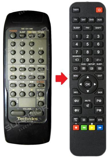 Technics RAK-CH101WH | RAK-CH115WH | RAK-CH202WH | RAK-CH..., Audio, Tv en Foto, Afstandsbedieningen, Verzenden