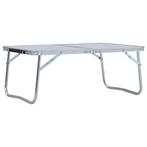 vidaXL Campingtafel inklapbaar 60x40 cm aluminium wit, Verzenden, Nieuw