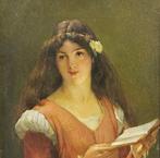 Oostenrijkse school (XX) - Portrait einer Dame mit Buch
